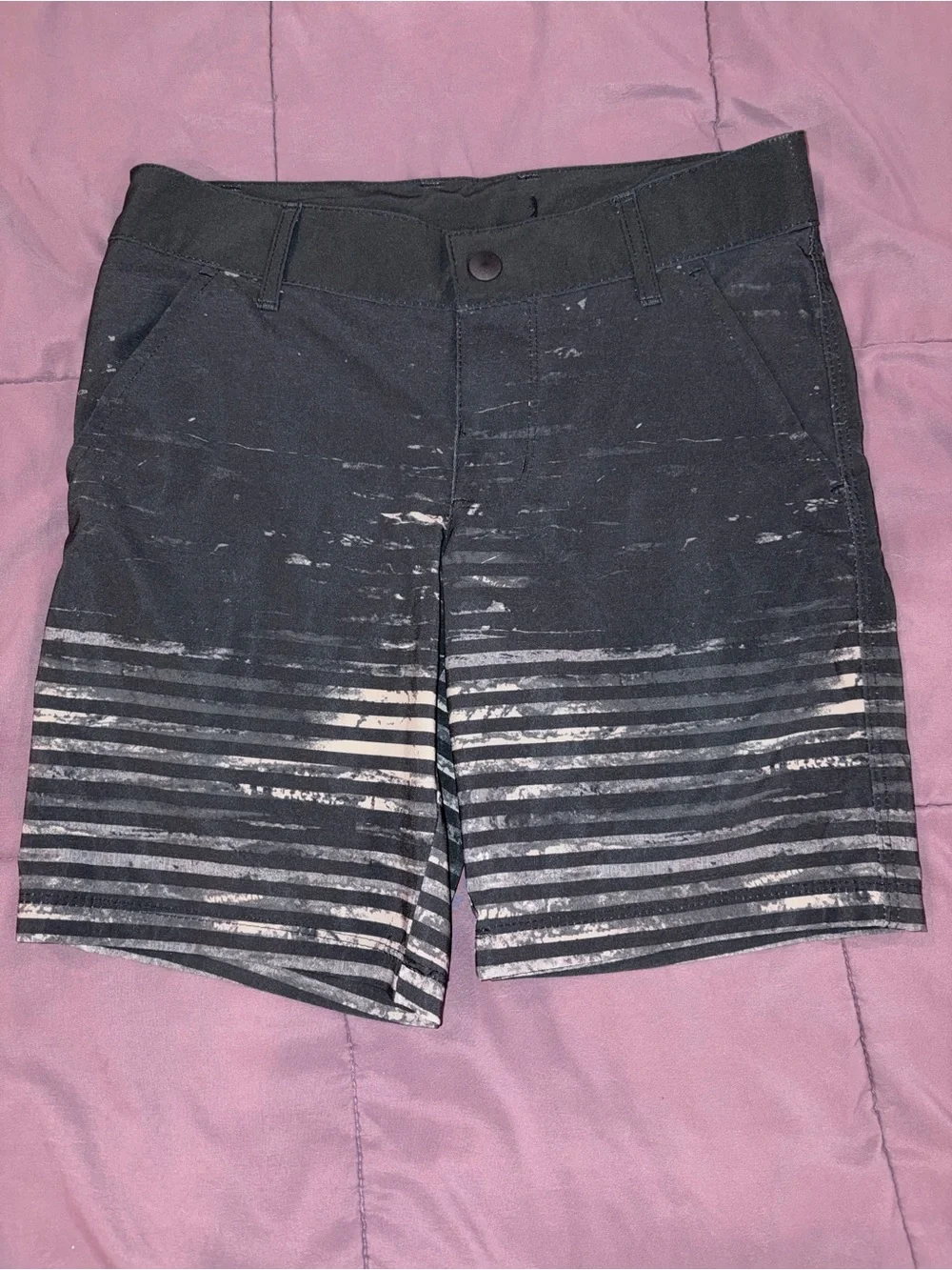 art class Black Striped Hybrid Shorts boys 10
